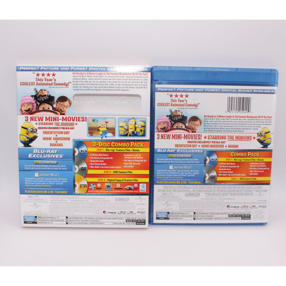 Despicable Me, Despicable Me 2, Minions Lot (Blu-ray) 3 Movies with Slipcover - Picture 3 of 15